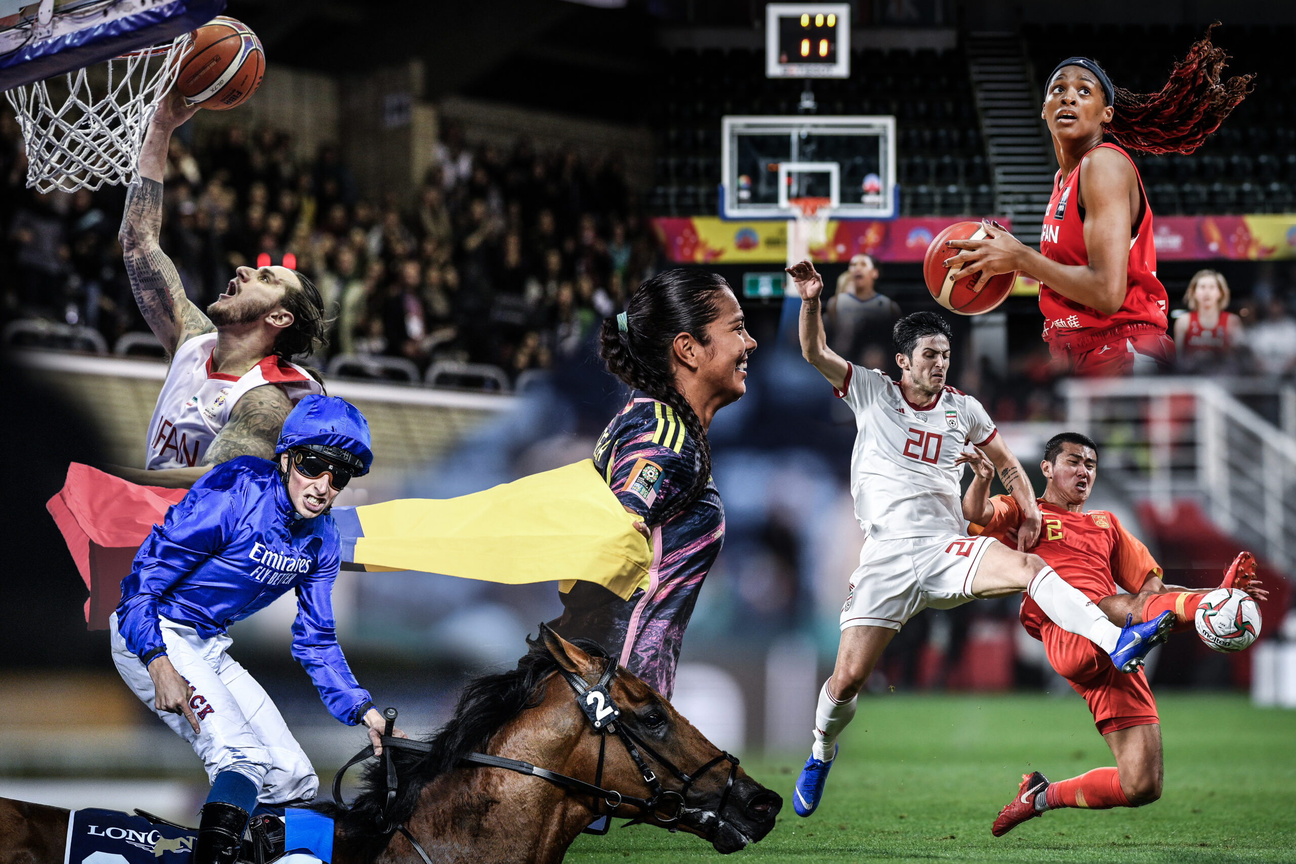 athletes in basketball, horse racing, soccer, and tennis, captured by an International sports photographer. Norvik Alaverdian